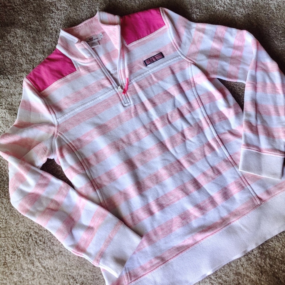 pink striped vineyard vines pullover